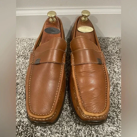 Coach men's caramel brown loafers, size 9.5 - Picture 3 of 16